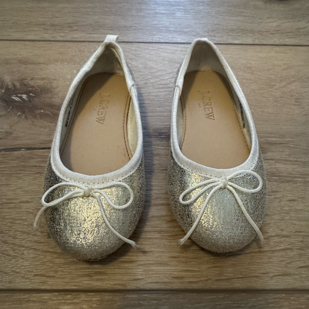 J.Crew Metallic Ballet Flats